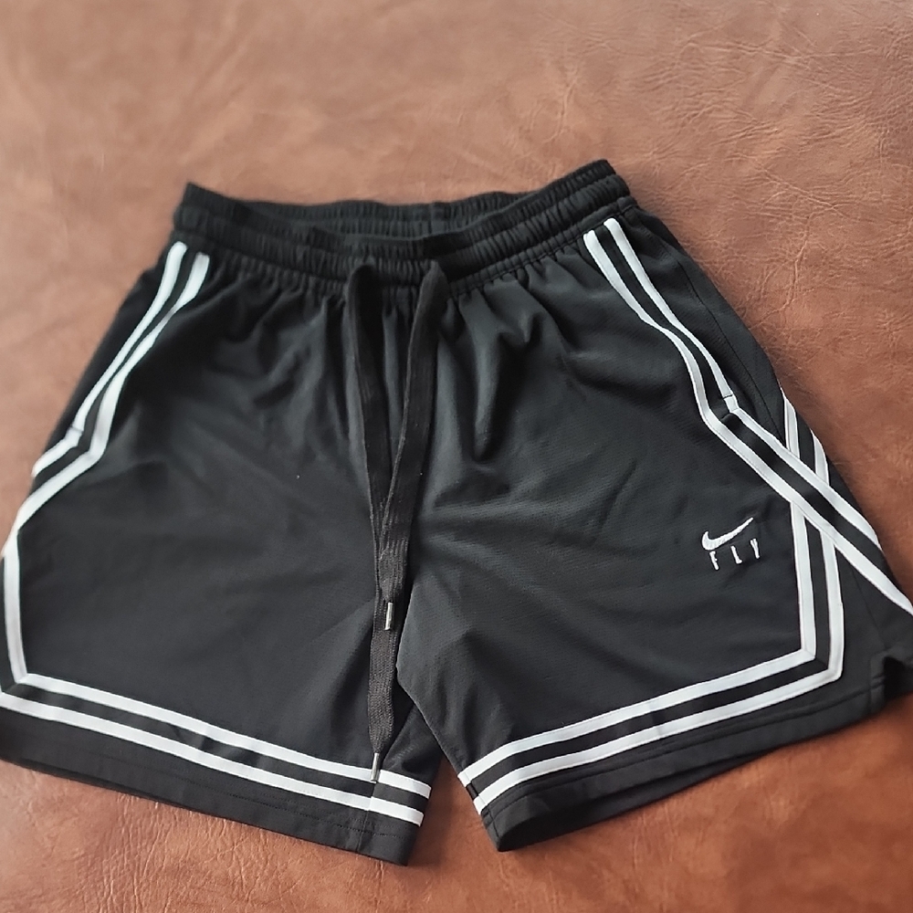 Nike Black Shorts with White Stripes